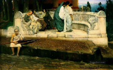 an exedra Romantic Sir Lawrence Alma Tadema Oil Paintings